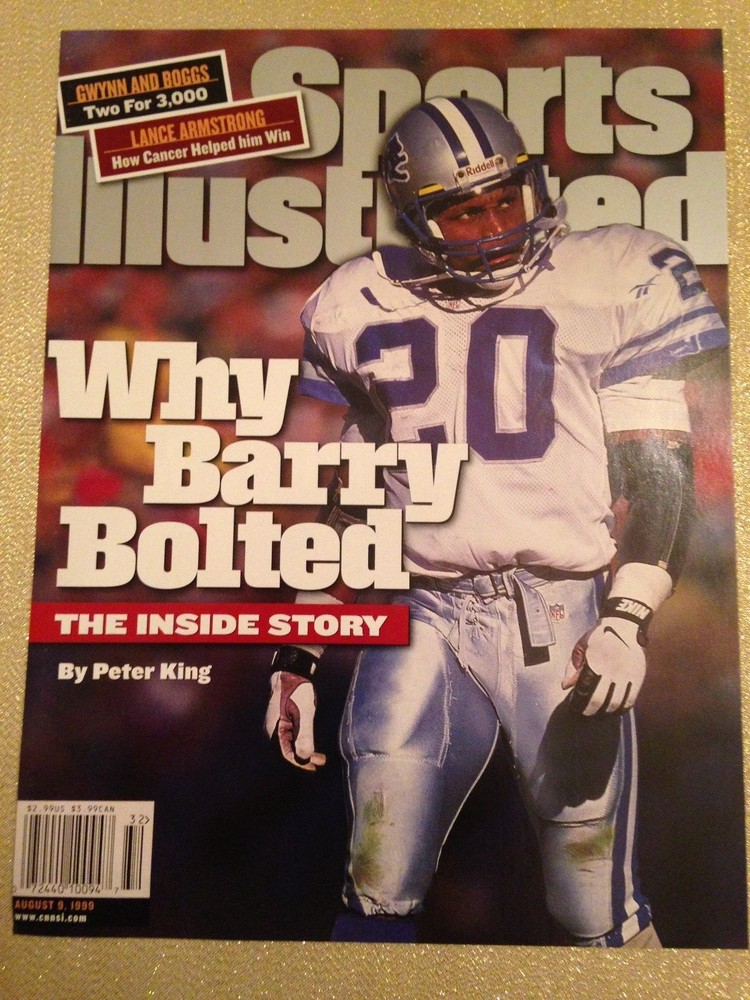 August 9, 1999 Barry Sanders Detroit Lions Sports Illustrated NO LABEL