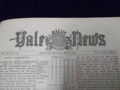 1883-1884 SEP-JUN YALE NEWS MAGAZINE BOUND VOLUME NO. 7 – GREAT ADS – KD 726G