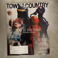 Town And Country Magazine November 2025: Sesame Street 112 pages Free Shipping