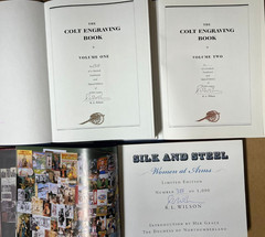 The Colt Engraving Book Vol 1&2 + Silk & Steel Signed Set by R.L. Wilson Ltd Ed