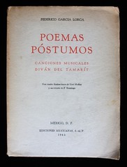 Federico García Lorca – Poemas póstumos – 1st ed. 1945
