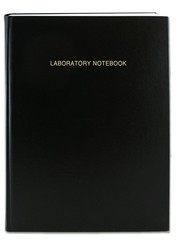 BookFactory Black Laboratory Notebook 96 Pages .25” Grid Format, 8 7/8” x