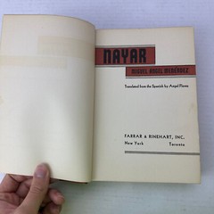 Nayar Miguel Angel Menedez HC 1942 Farrar Rinehart Translated by Angel Flores
