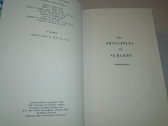 1989 – THE PRINCIPLES OF SURGERY, Surgery Library, Limited Edition