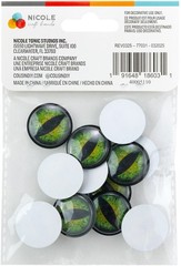 CousinDIY Dragon Adhesive Wiggle Eyes 25mm 12/Pkg-Green – 5A002XVX-1GYHV