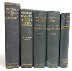 Collection of Distressed Old Books for Decoration. 22cm shelf space.