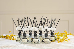 Reed Diffuser Set 6.7Oz (200Ml) Jasmine Scented Diffuser with Sticks Home Fragra