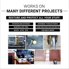 Plastic Restorer for Vehicles | Restore Rubber, Vinyl & Trim | 8 Oz Kit