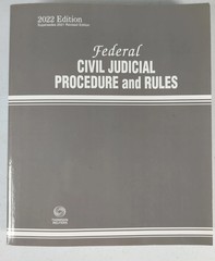 Federal Civil Judicial Procedure and Rules Paperback Thomson Reuters
