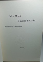 I QUATTRO DI CANDIA – MINO MILANI – ILLUSTRAZIONI DINO BATTAGLIA – EINAUDI- 1973