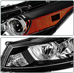 Headlight Assembly Pair [Bulbs Included] Compatible with 2008-2012 Honda Accord