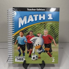 BJU Press Math 1 Fifth Edition Teacher Edition Spiral Bound Part 2 Only