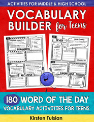 Vocabulary Builder for Teens: 180 Word of the Day Vocabulary Activities Workbook