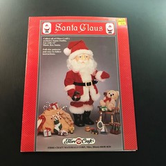 Santa Claus Fibre-Craft FCM302 1992 Pattern Book Doll Outfit Sewing