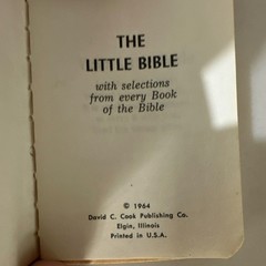 David C. Cook Publishing Co. The Little Bible 1964 Selections