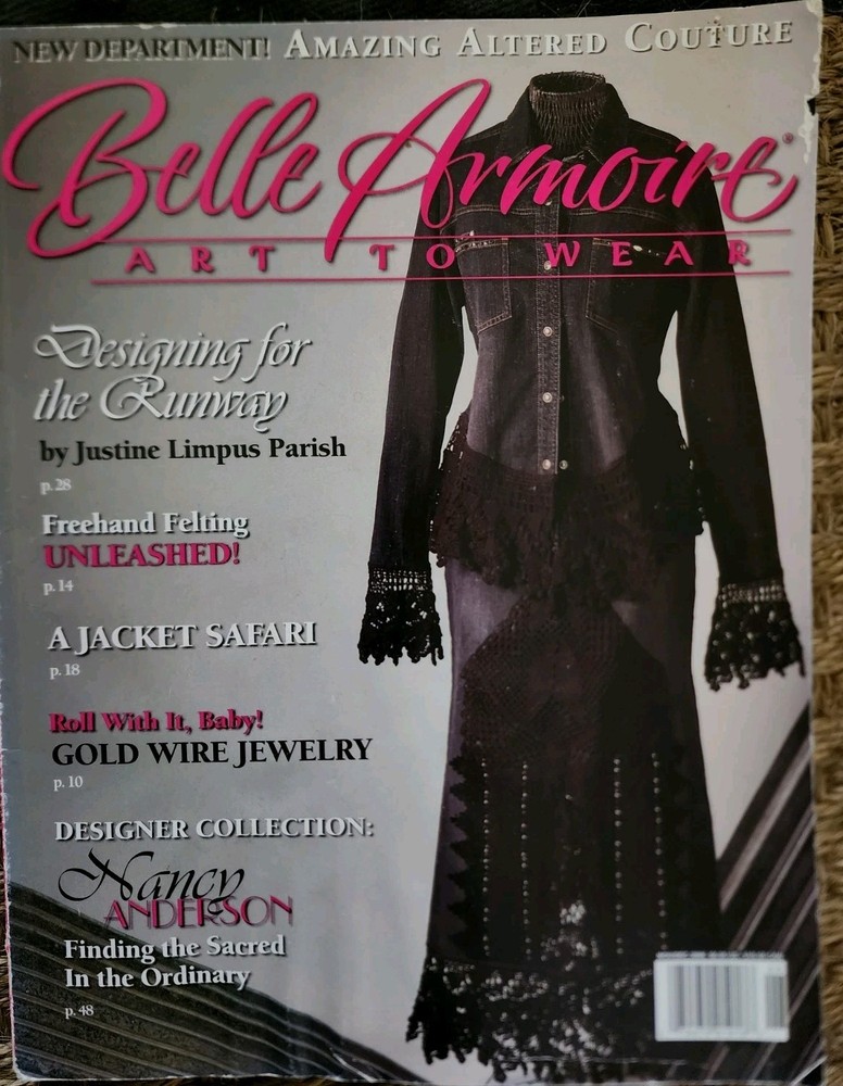 Belle Armoire 2006 Art to Wear Magazine Nov/Dec Vol. 6 Issue 6 Altered Couture