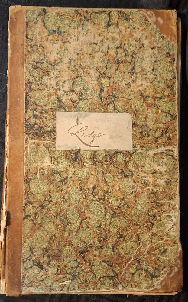 Antique 1873 Maine Ledger Book Handwritten Business Records Genealogy History