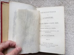 RARE HARDBACK 1856 RECOLLECTIONS OF A LIFE TIME BOOK GOODRICH VOL II 550+ PAGES