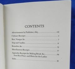 “Confederate Receipt Book” Softcover Booklet, Reprint of 1863 Original, 36 Pages