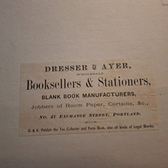 Antique 1873 Maine Ledger Book Handwritten Business Records Genealogy History