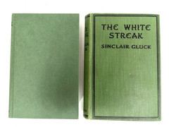 Collection of Old Green Books for Decoration. 12.5cm Shelf space.