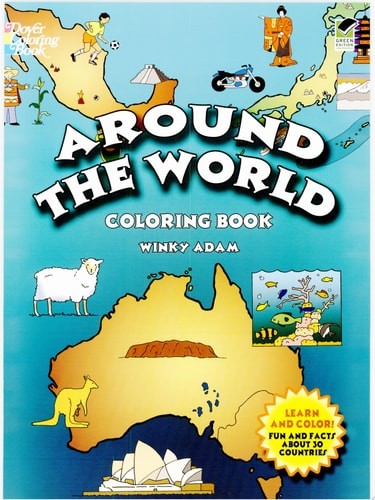 Around the World Coloring Book (Dover History Coloring Book) by Winky Adam, Very