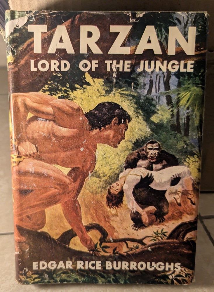 Tarzan Lord of the Jungle Hardcover Edgar Rice Burroughs With Dust Jacket VG++
