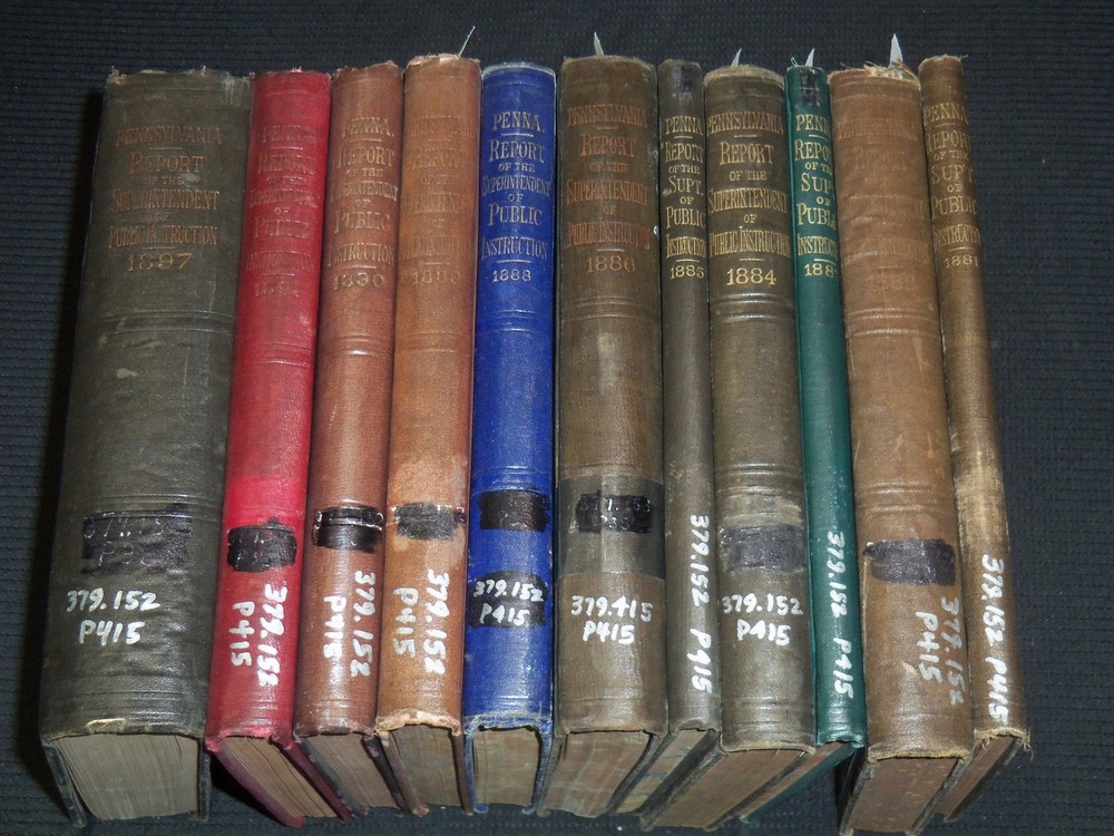 1881-1897 PENNSYLVANIA REPORT OF PUBLIC INSTRUCTION VOLUMES LOT OF 11 – KD 5712