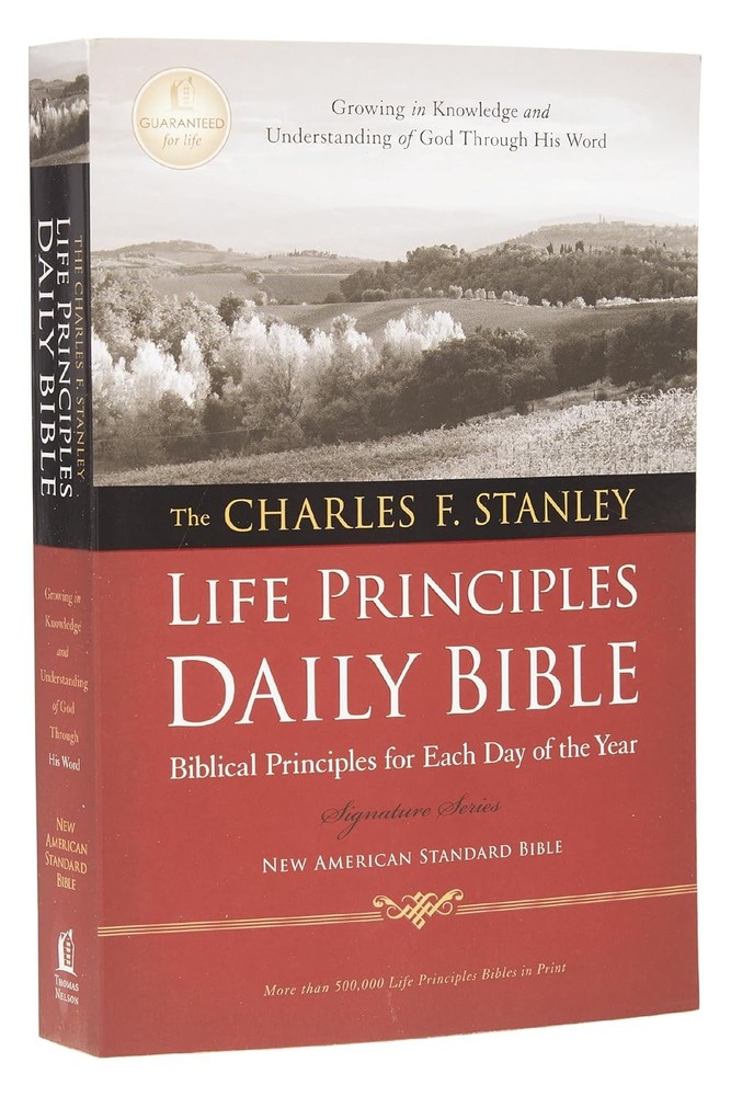 Charles F. Stanley Life Principles Daily Bible-NASB Paperback