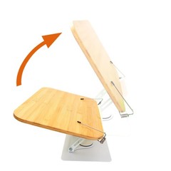 (15.4 x 11 Inches) Large Bamboo Book Stand for Reading Books with 360° Rotati…