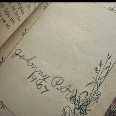 Antique German Forget Me Not Book Miniature 1800s
