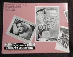 1992 April 25 HOLLYWOOD Poster Art Auction Catalog FN+ 6.5 Wizard of Oz