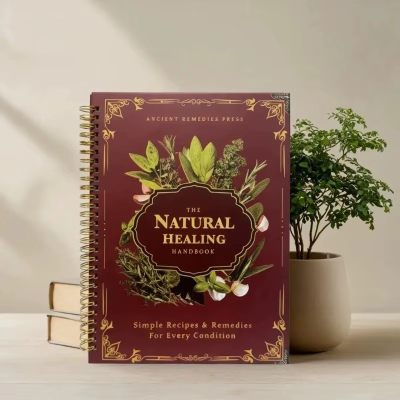 The Natural Healing Handbook, Spiral-Bound Guide For Herbal Remedies And Natural