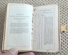 ANTIQUE MINIATURE BOOK OF COMMON PRAYER BIBLE, FINE BINDING WITH CLASP, 18