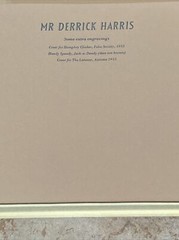 MR DERRICK HARRIS 1919-1960, Royal Flush, Simon Brett Fleece Press Limited Ed
