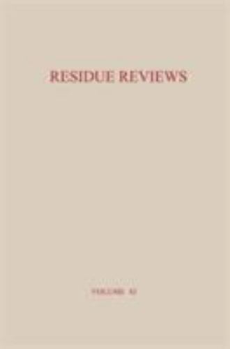 Residue Reviews: Residues of Pesticides and Other Contaminants in the Total …