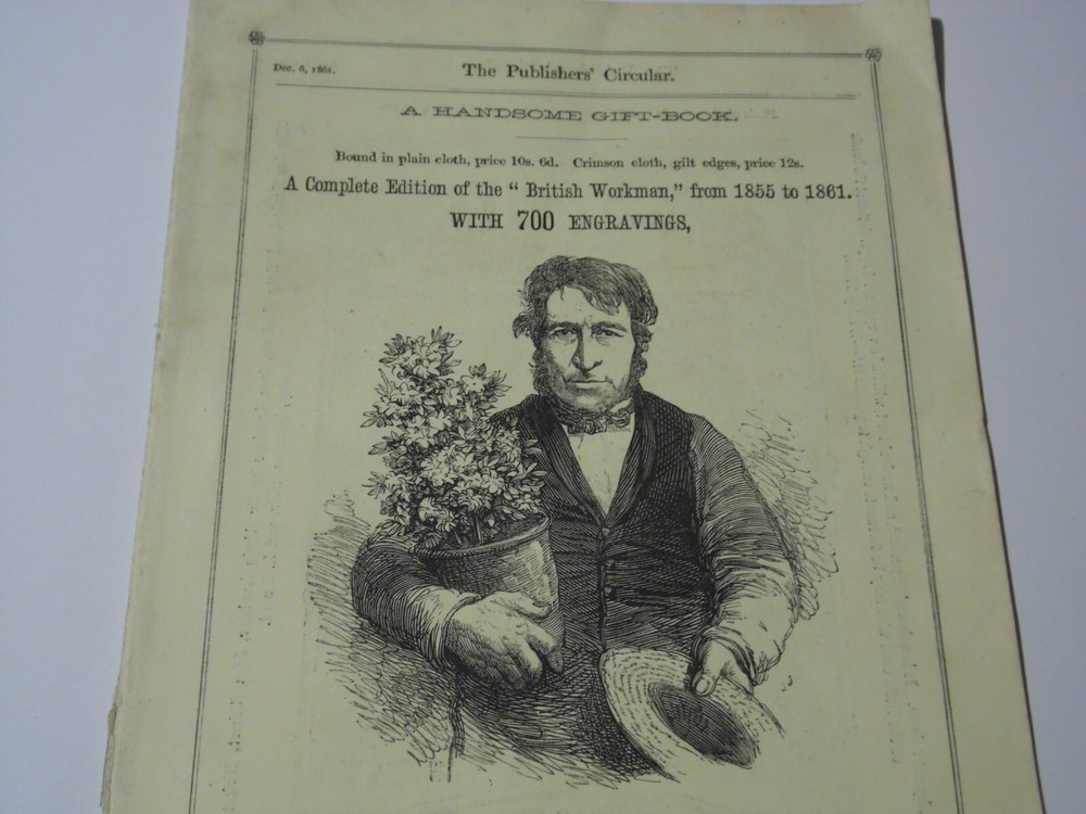 1861 The Publisher’s Circular – advertising books of the time 8 pages