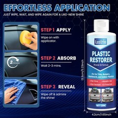 Plastic Trim Restorer UV Protection, Prevents Fading & Cracking, 5oz/150ml
