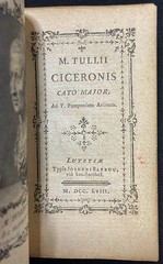 1758 MINIATURE BOOK Antique M TULLII CICERONIS CATO MAJOR Leather Binding CICERO