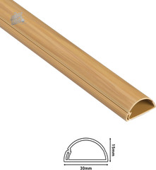 Canalina Passacavi 30x15mm 1m Grigio Alluminio Adesivo Copricavi Muro Pavimento