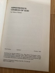 Salem Kirban Doctrines Of Deception Armstrong’s Church Of God Paperback