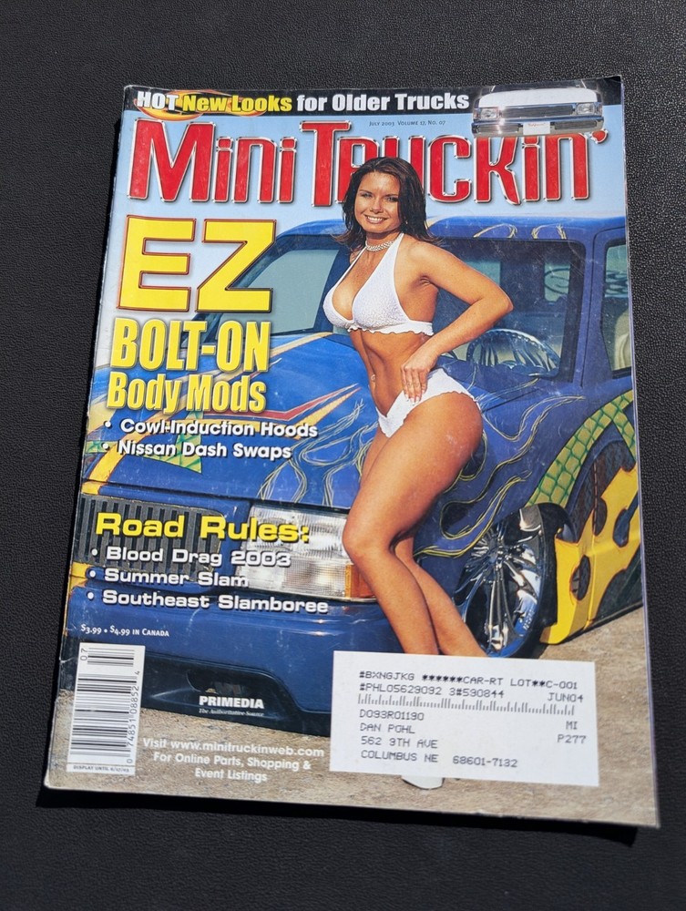 Y2K MiniTruckin Mini Truckin Magazine July 2003 Poster Chevy S10 Blazer