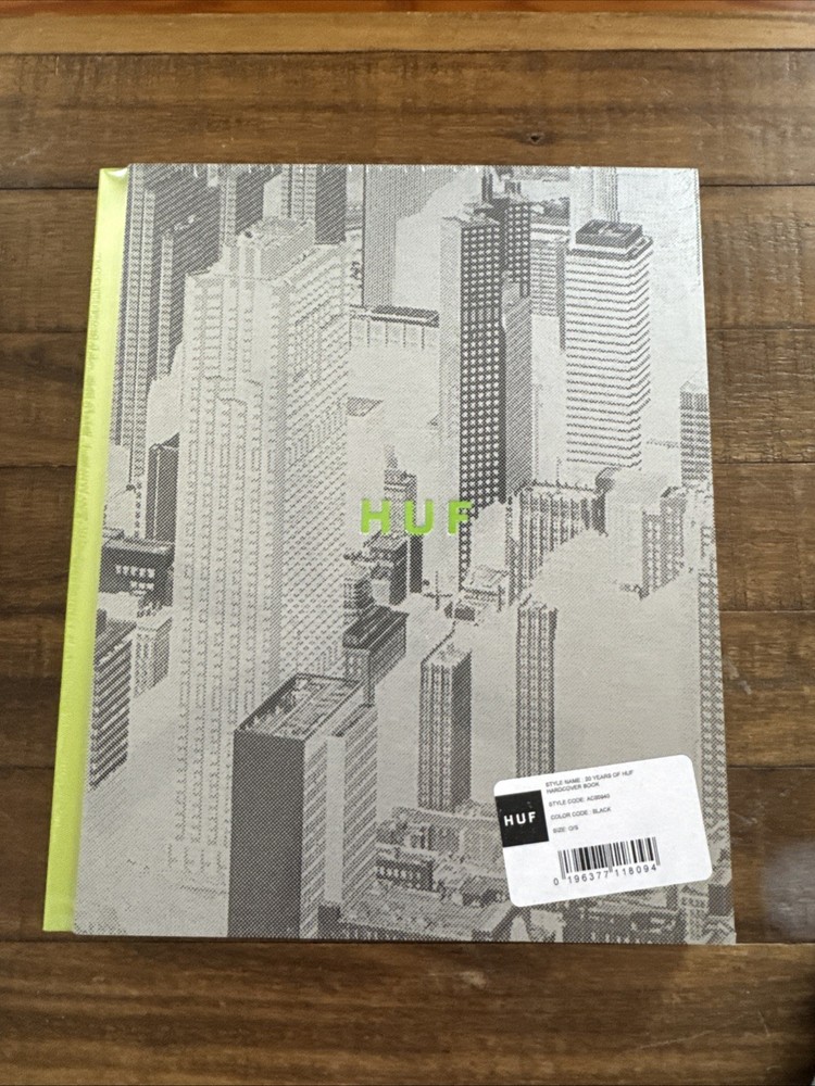 HUF 20 Years Hardcover Book Green 216 Pages Collectible Skateboard History