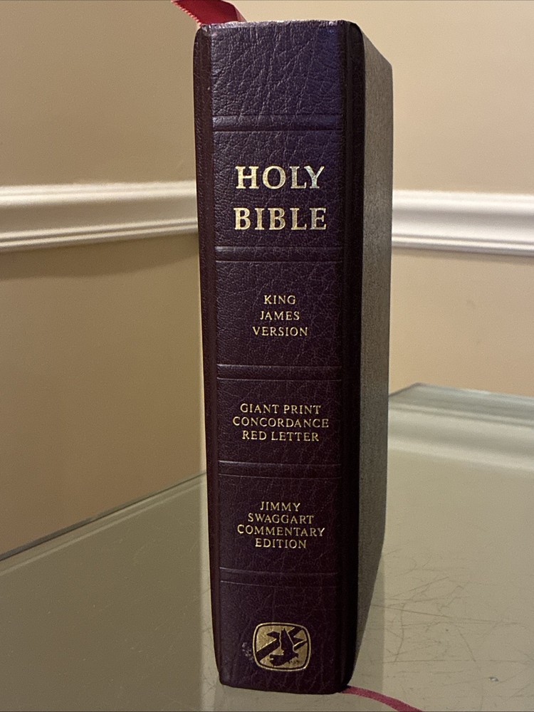 Holy Bible KJV Giant Print Concordance Red Letter Jimmy Swaggart Commentary Ed.