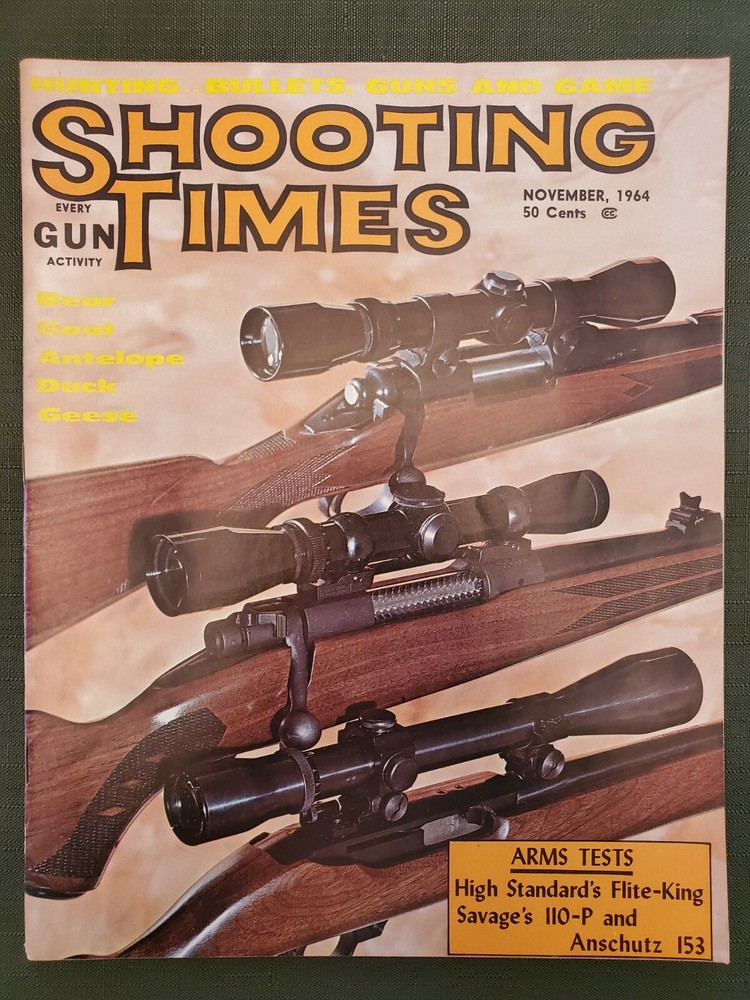 Shooting Times Magazine – November, 1964, Vintage, Original, 83 pages, See Pics