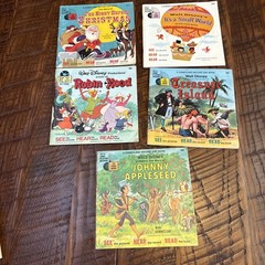 VTG Walt Disney See Hear Read Books Lot of 14, BOOKS ONLY, NO RECORDS/Cassettes