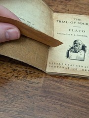 Antique 1st Edition 1921 THE TRIAL OF SOCRATES Plato PB Little Leather Library