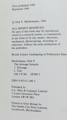 The Dressage Formula, Herbermann. VG / 1984 J.A. Allen, London. HC w Dust Jacket