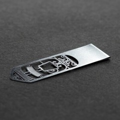 MIDORI Bookmarker Clip Life Pattern Template 4pcs Stainless steel 1.6×0.5in