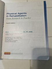 Physical Agents in Rehabilitation by Michelle Cameron, 4th Edition